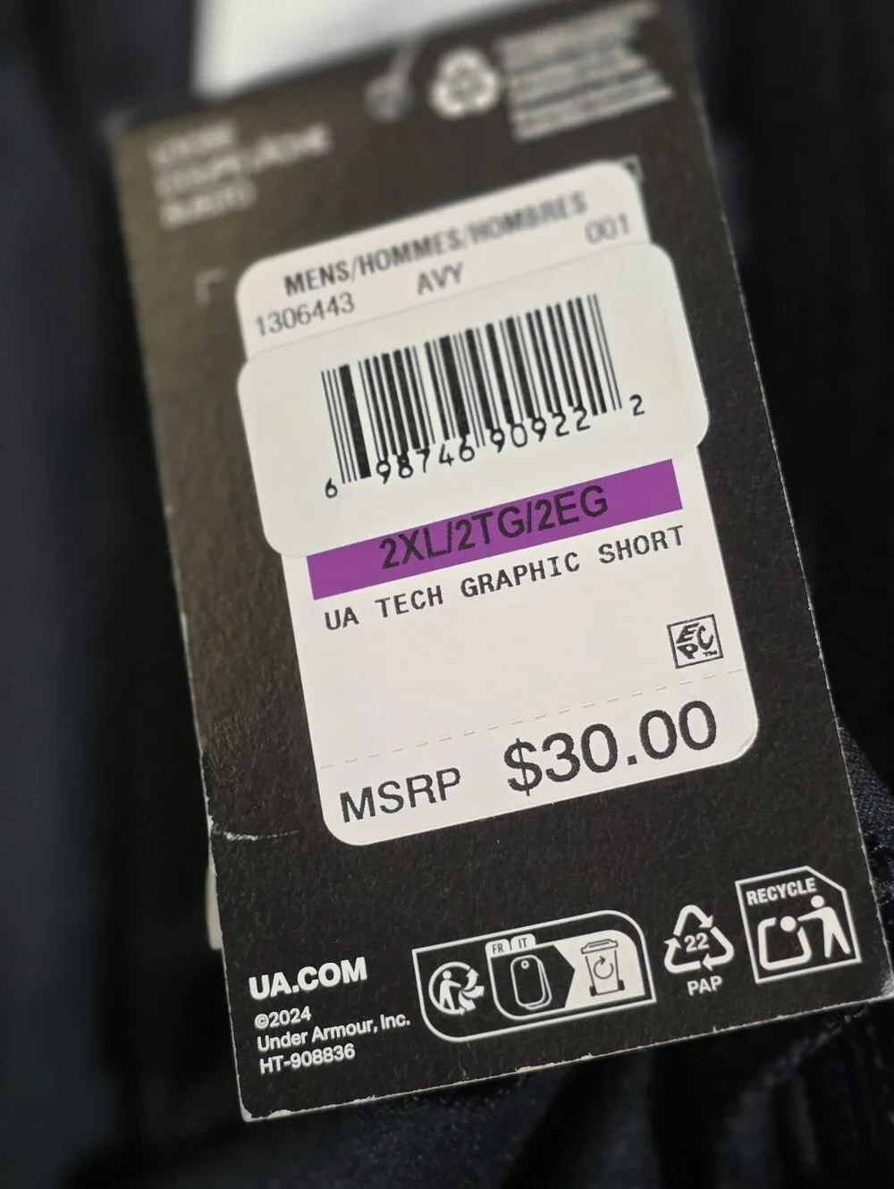 Under Armour new tags